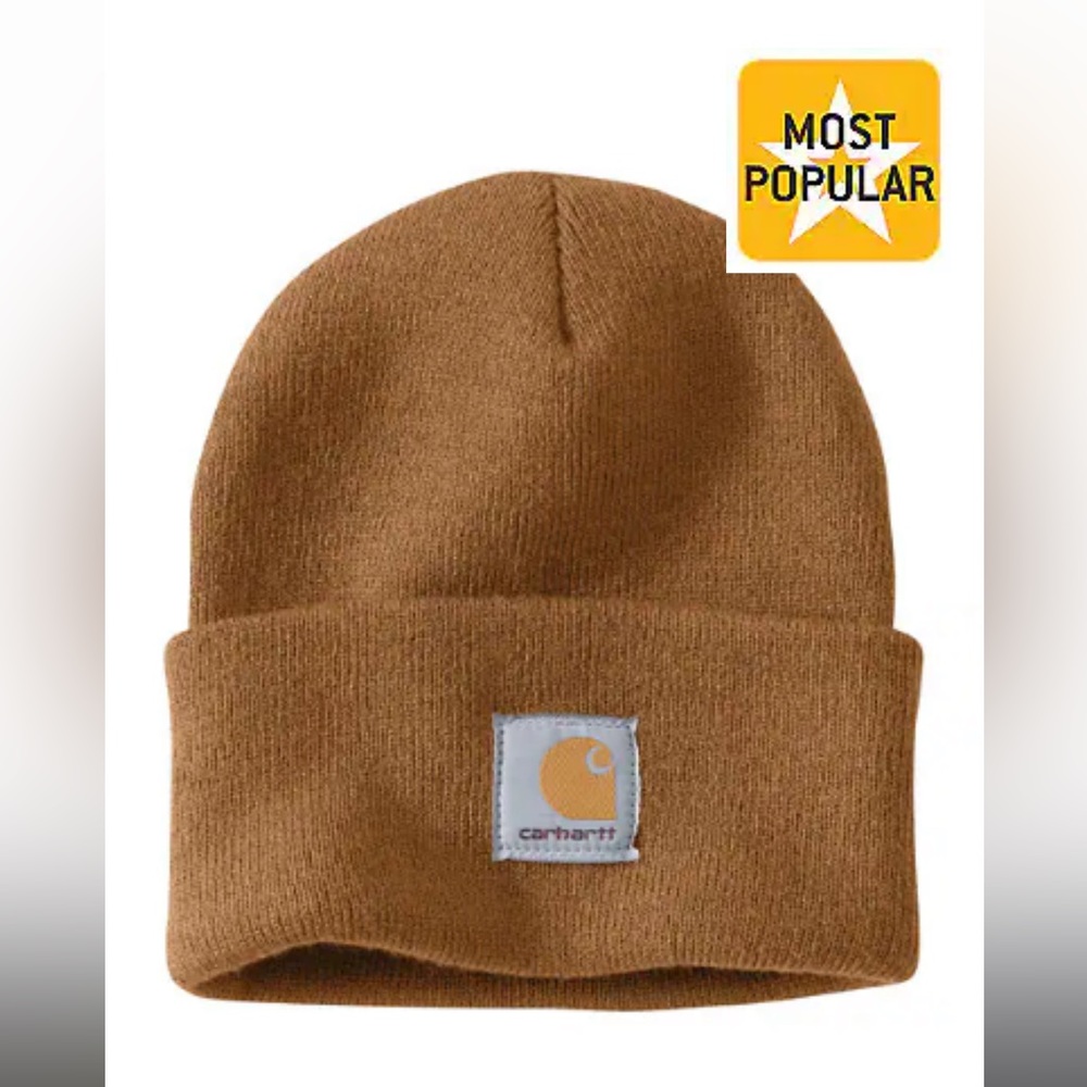 Carhartt brown beanie with cuff! NWT! One size!